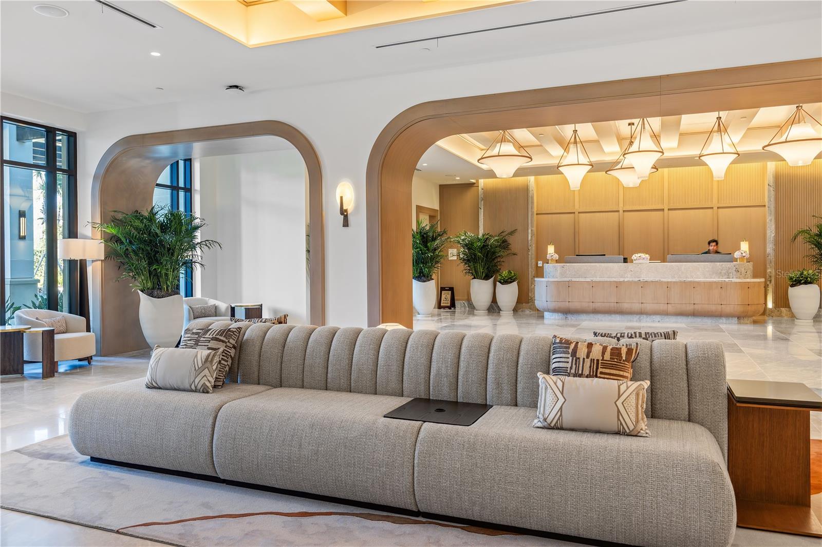 Florian Park Lobby and Concierge desk