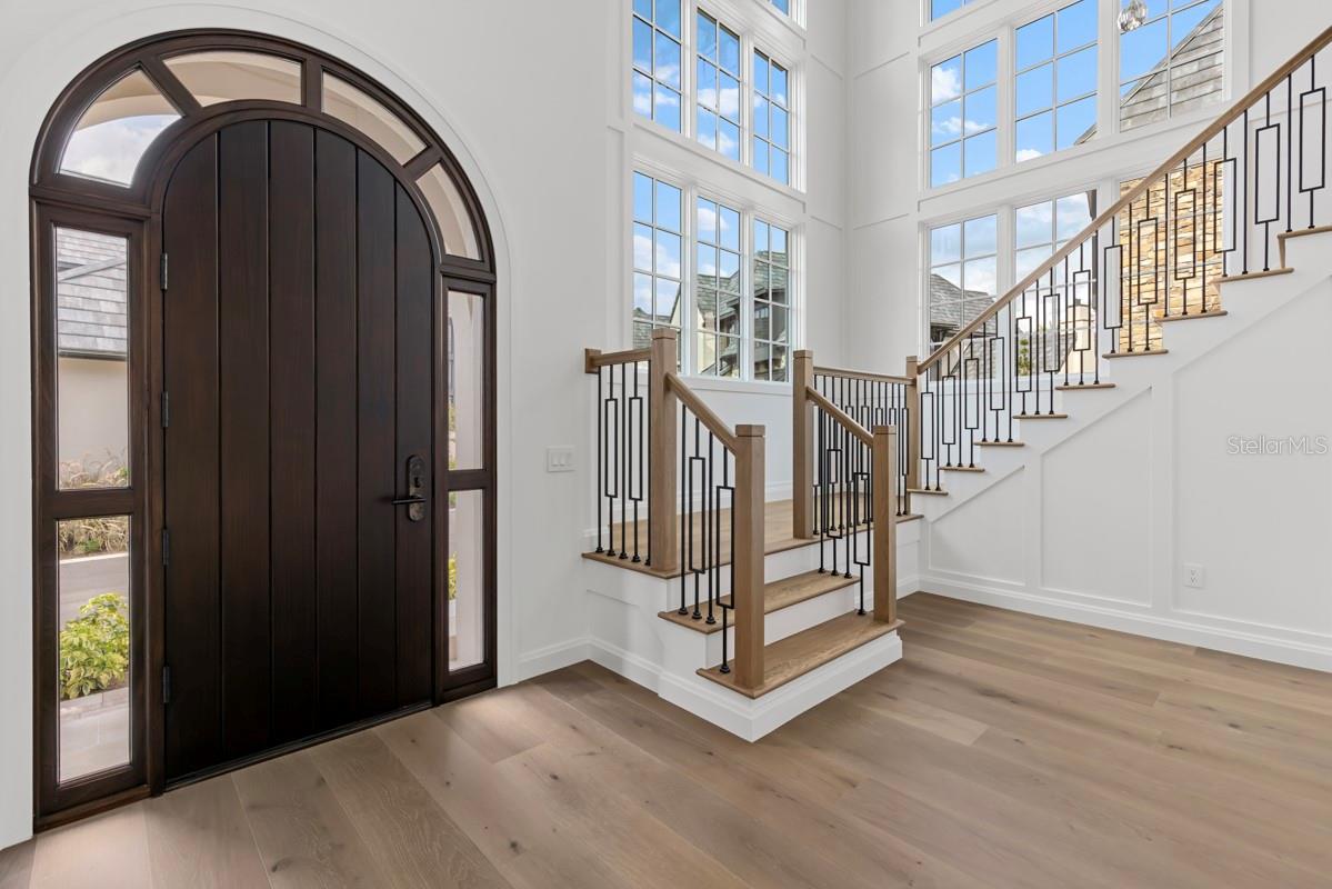 Welcoming two-story front entry