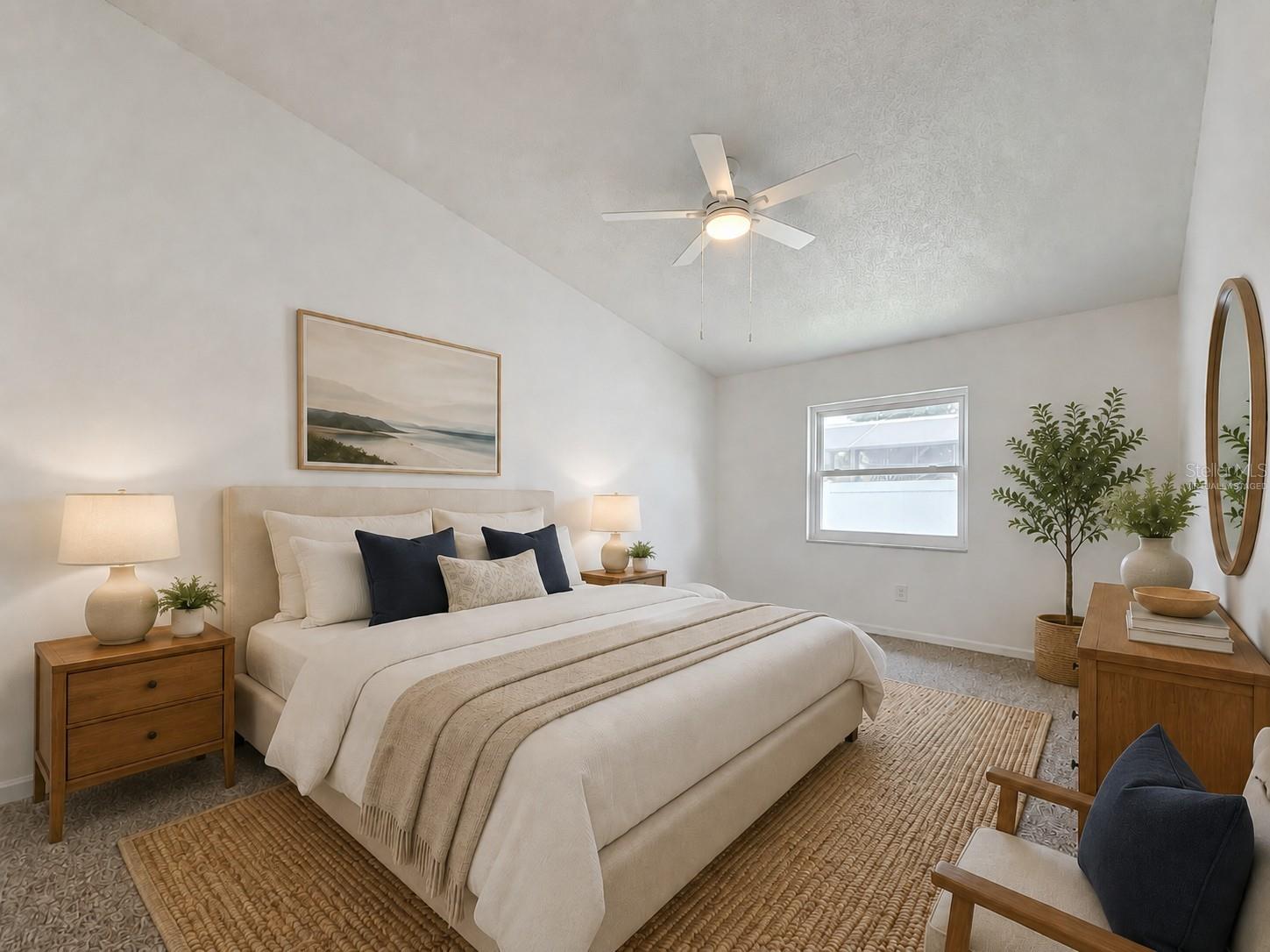 Virtually Staged Primary Bedroom with en Suite