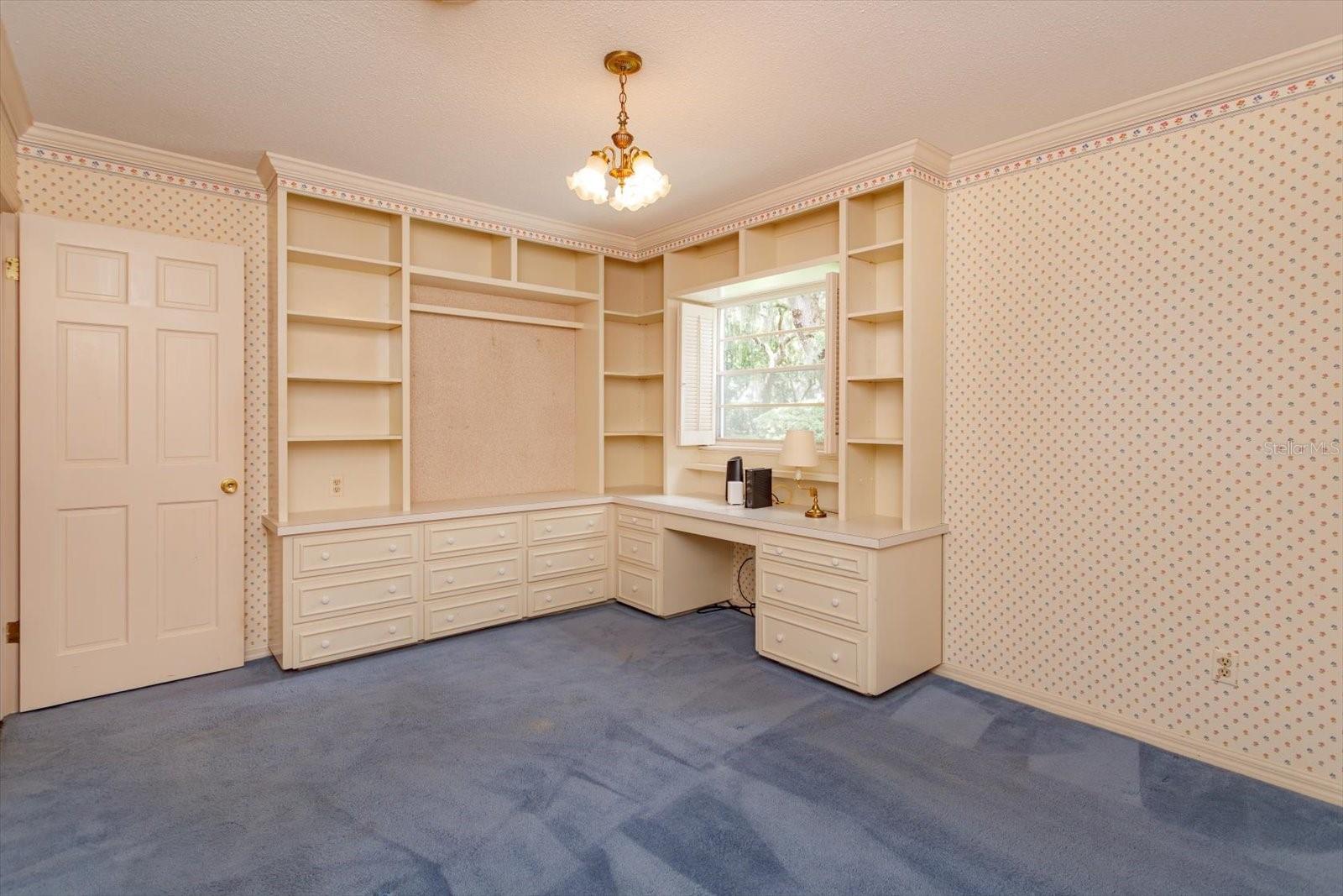 Bedroom 3 has built-in desk storage