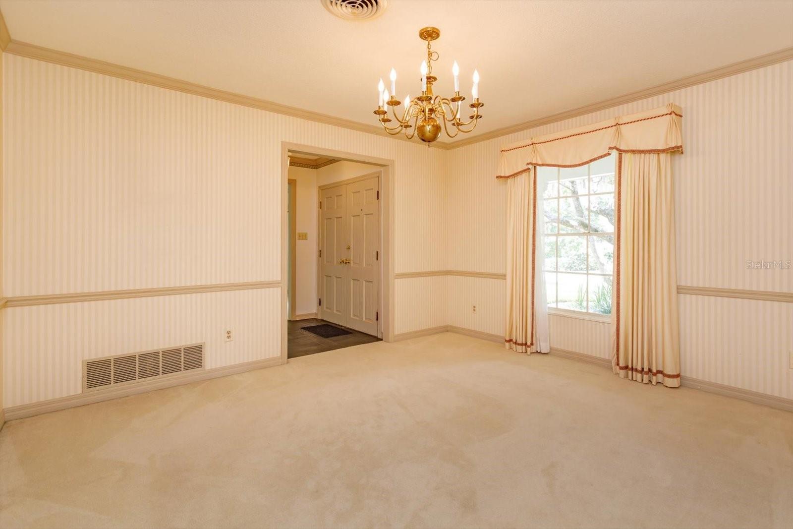 Dining room off foyer