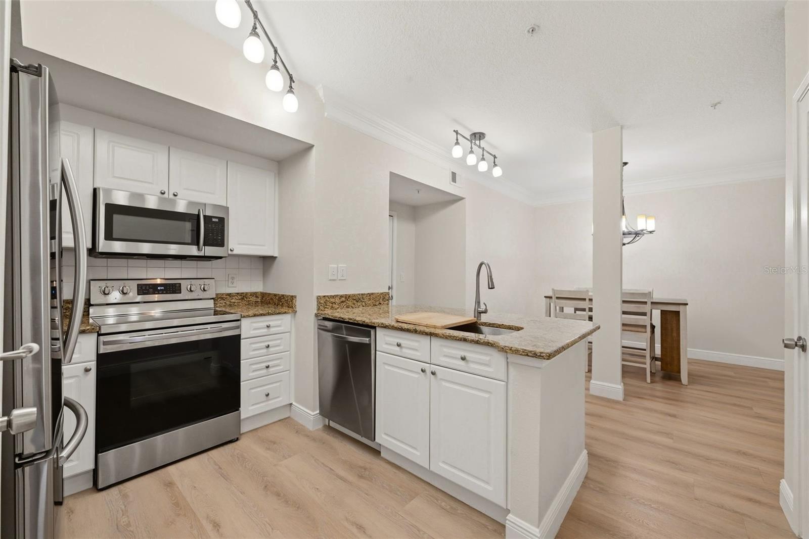 Fully Equipped Kitchen with Stainless Steel Appliances
