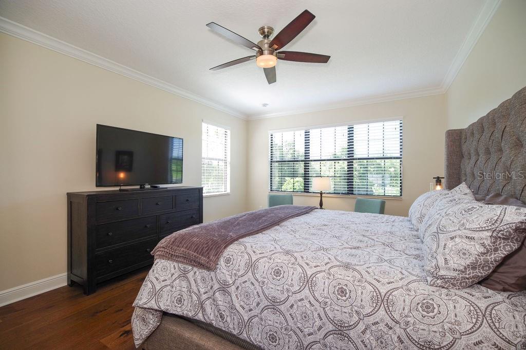 PRIMARY BEDROOM WITH CROWN MOLDING
