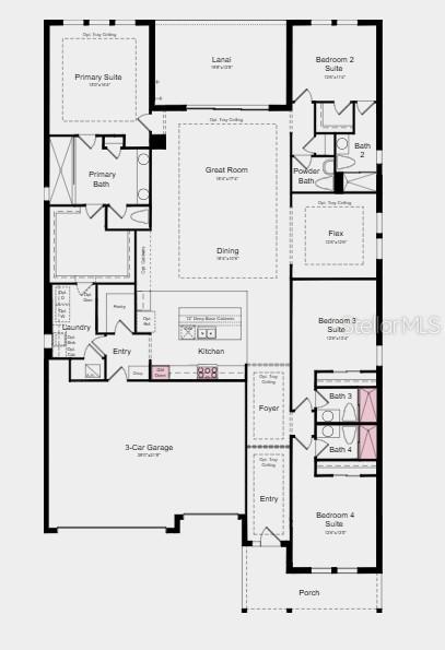 Additional Highlights include: Tray ceiling package, shower in place of tub in bath three and four, pool pre-wire, and outdoor kitchen rough-in