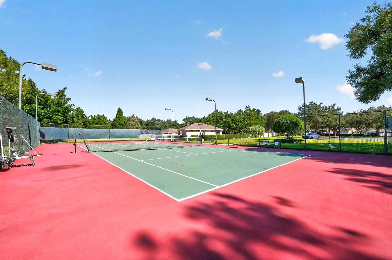 The tennis courts