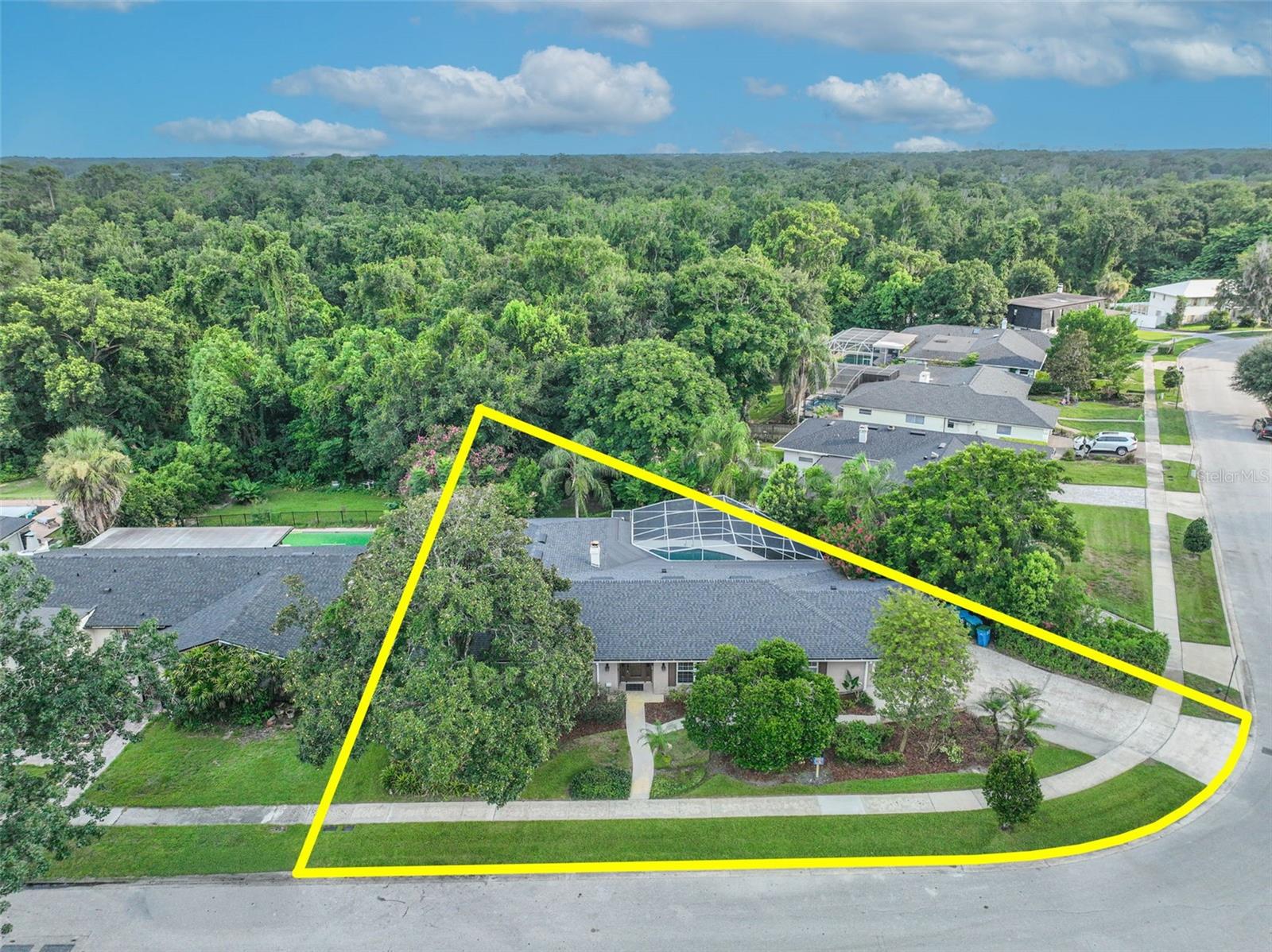 Drone view - corner lot