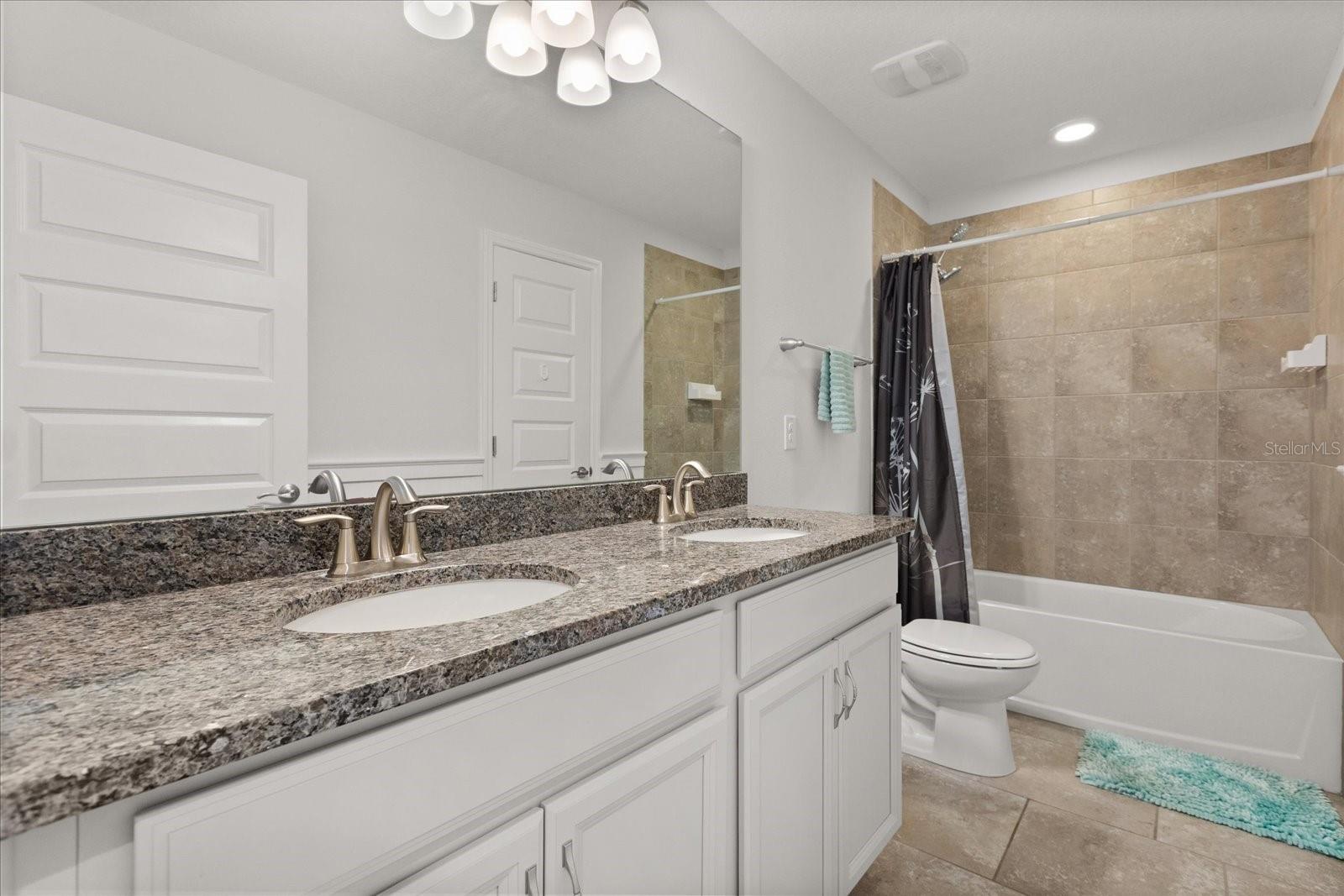 Upstairs bathroom 3 Dual Sinks