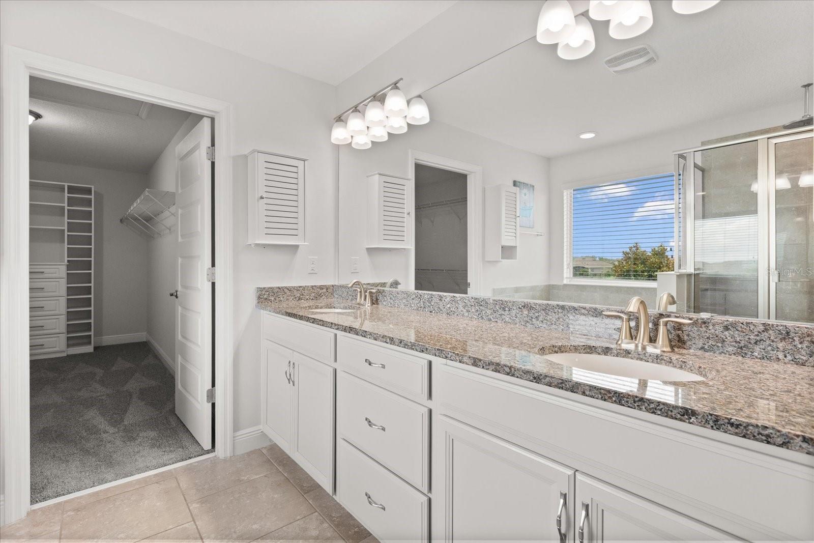 Master Bathroom dual sinks