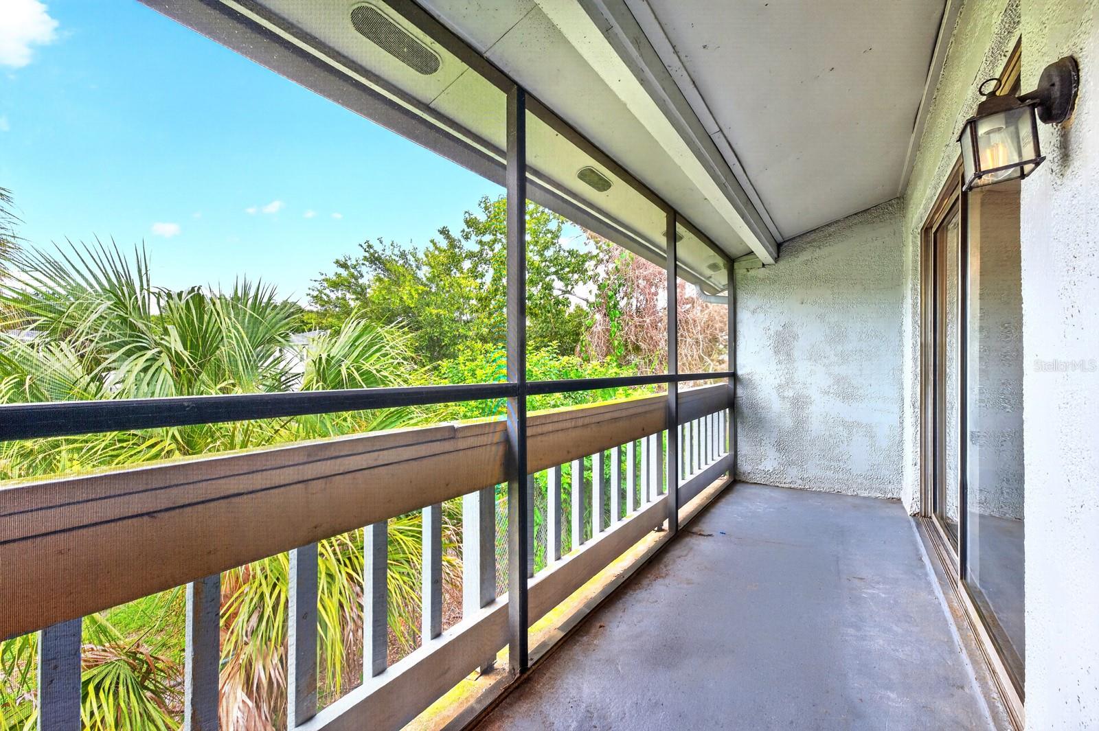 Great balcony for a morning coffee or evening wine