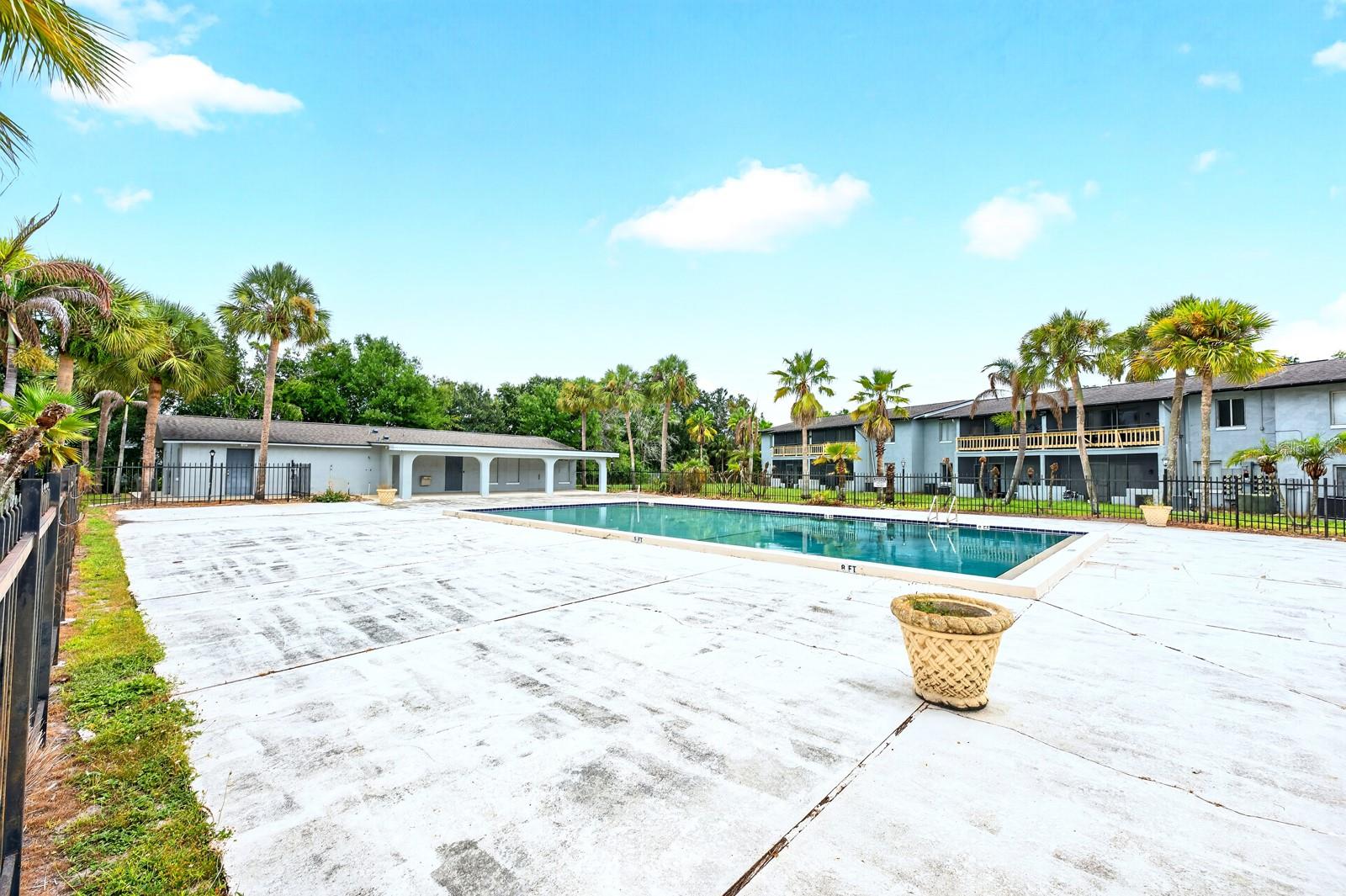 Relaxing and refreshing community pool
