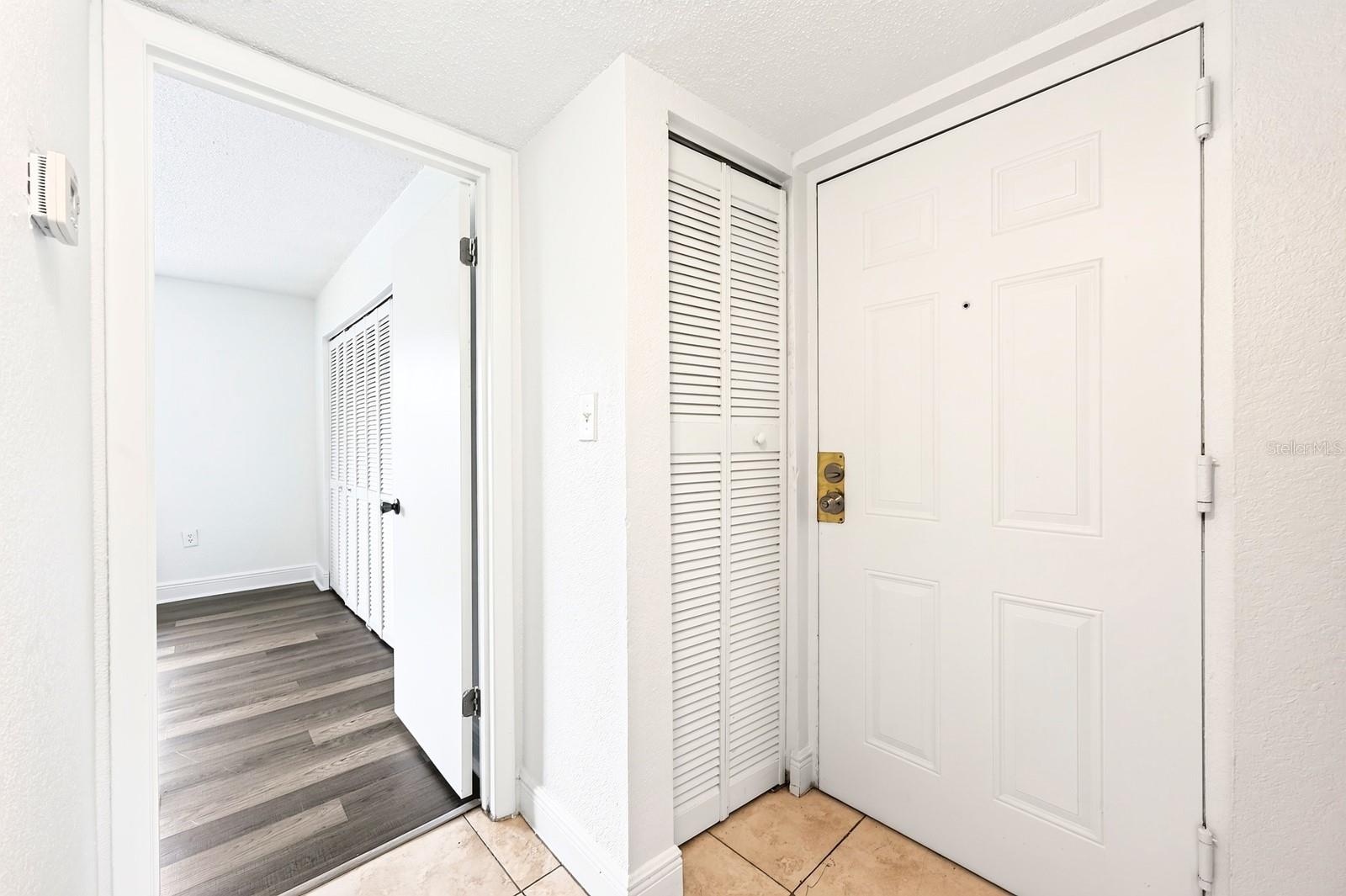 Entry way with coat closet