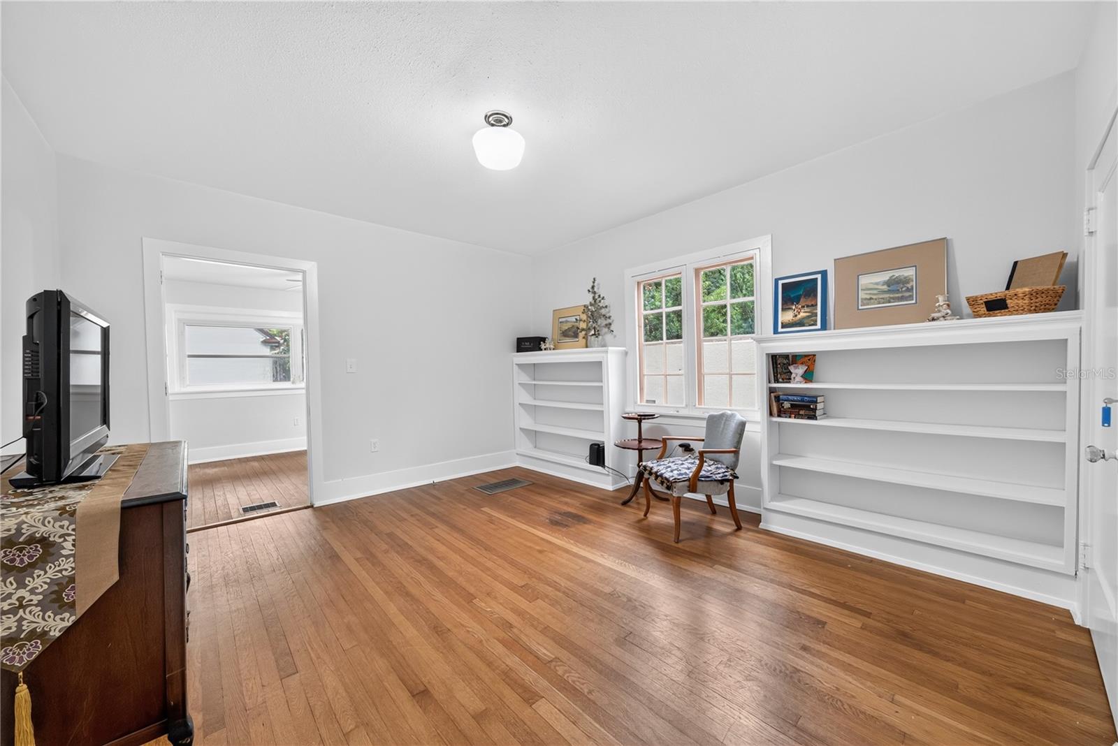 Office with built-ins.