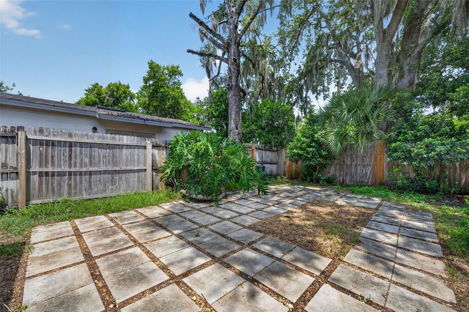 Backyard area