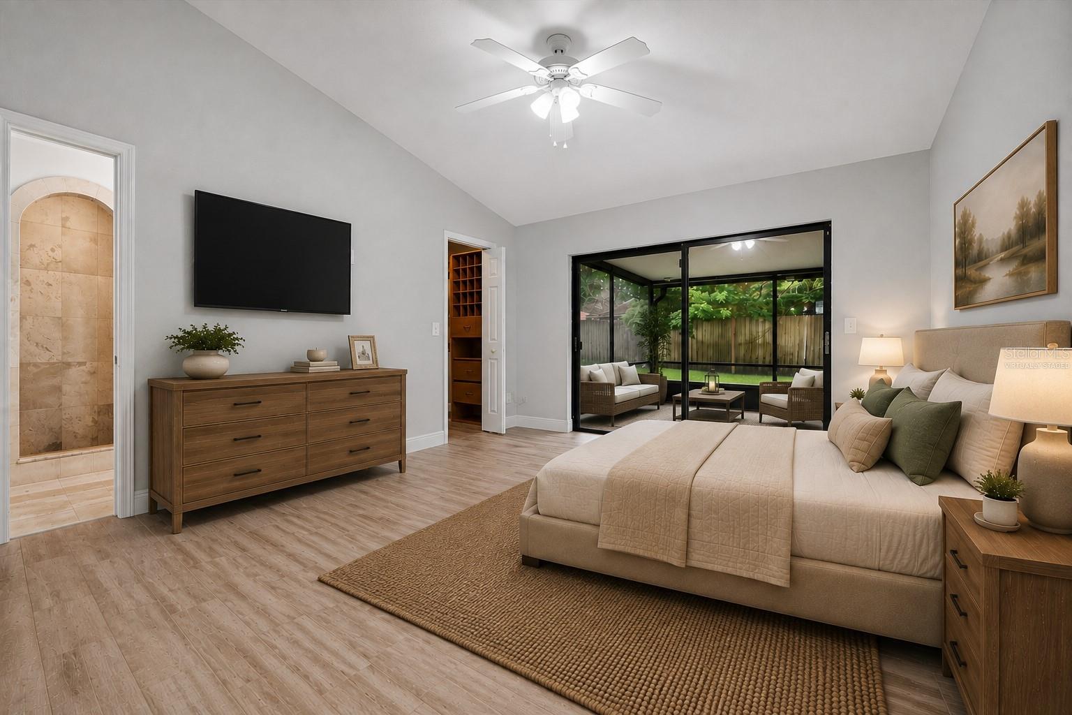 Master bedroom virtually staged