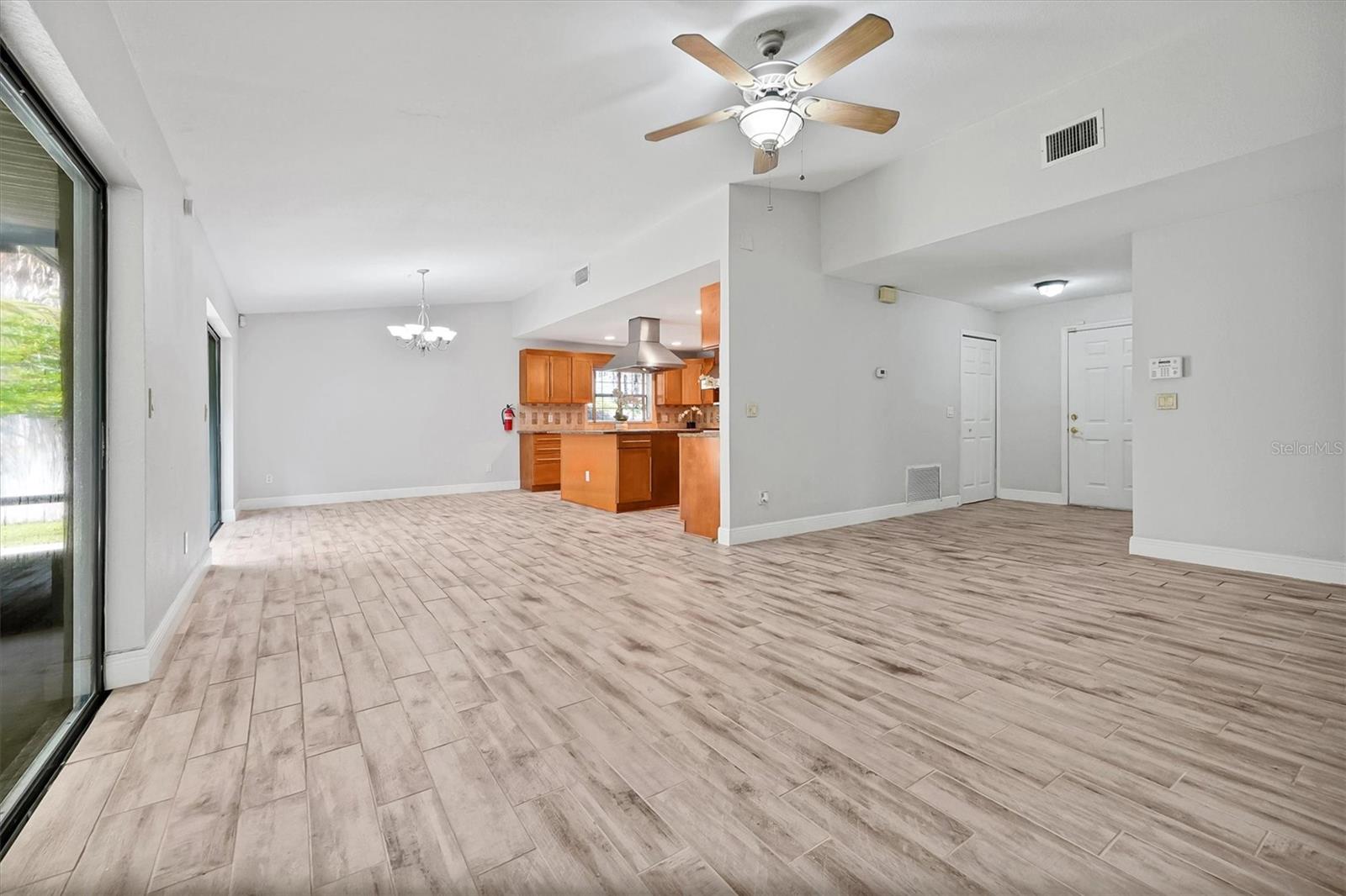 Dining room & kitchen & living room space