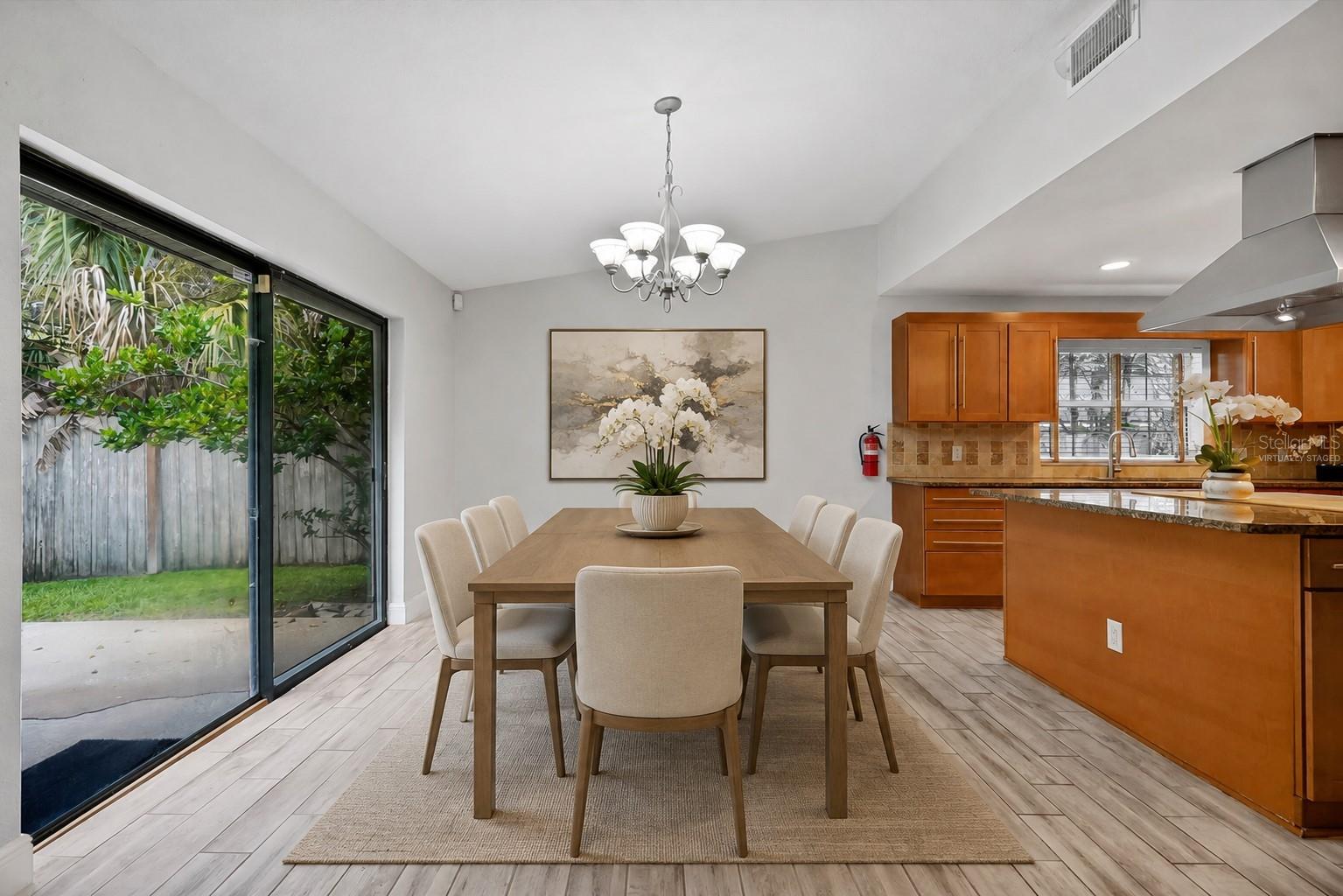 Dining room virtually staged