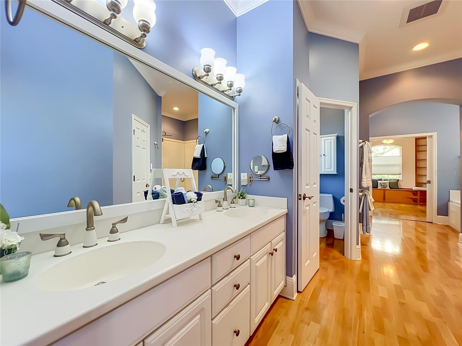 LINEN CLOSET BEHIND DOOR TO TOILET