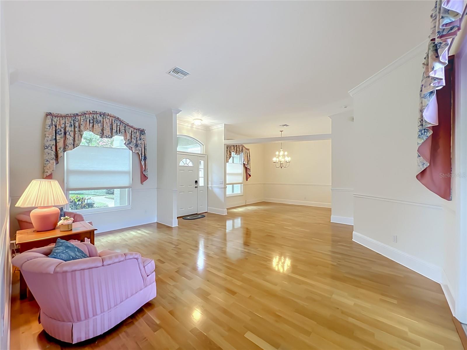 CROWN MOLDING IN LIVING AND DINING ROOMS