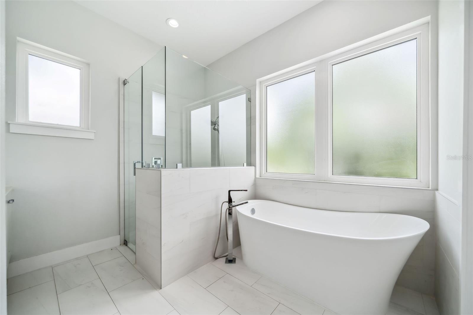 Soaking Tub and Separate Shower