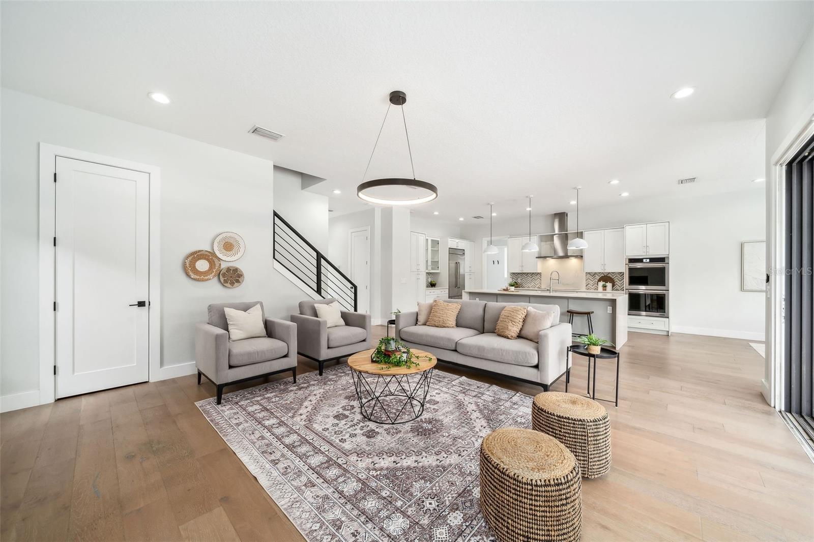Open to the kitchen