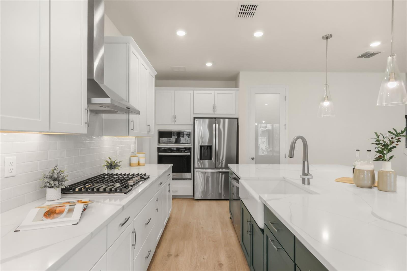 Kitchen with ample storage and countertop space