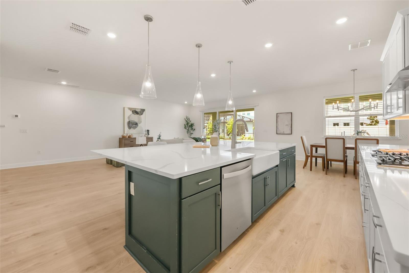 Kitchen with ample storage and countertop space