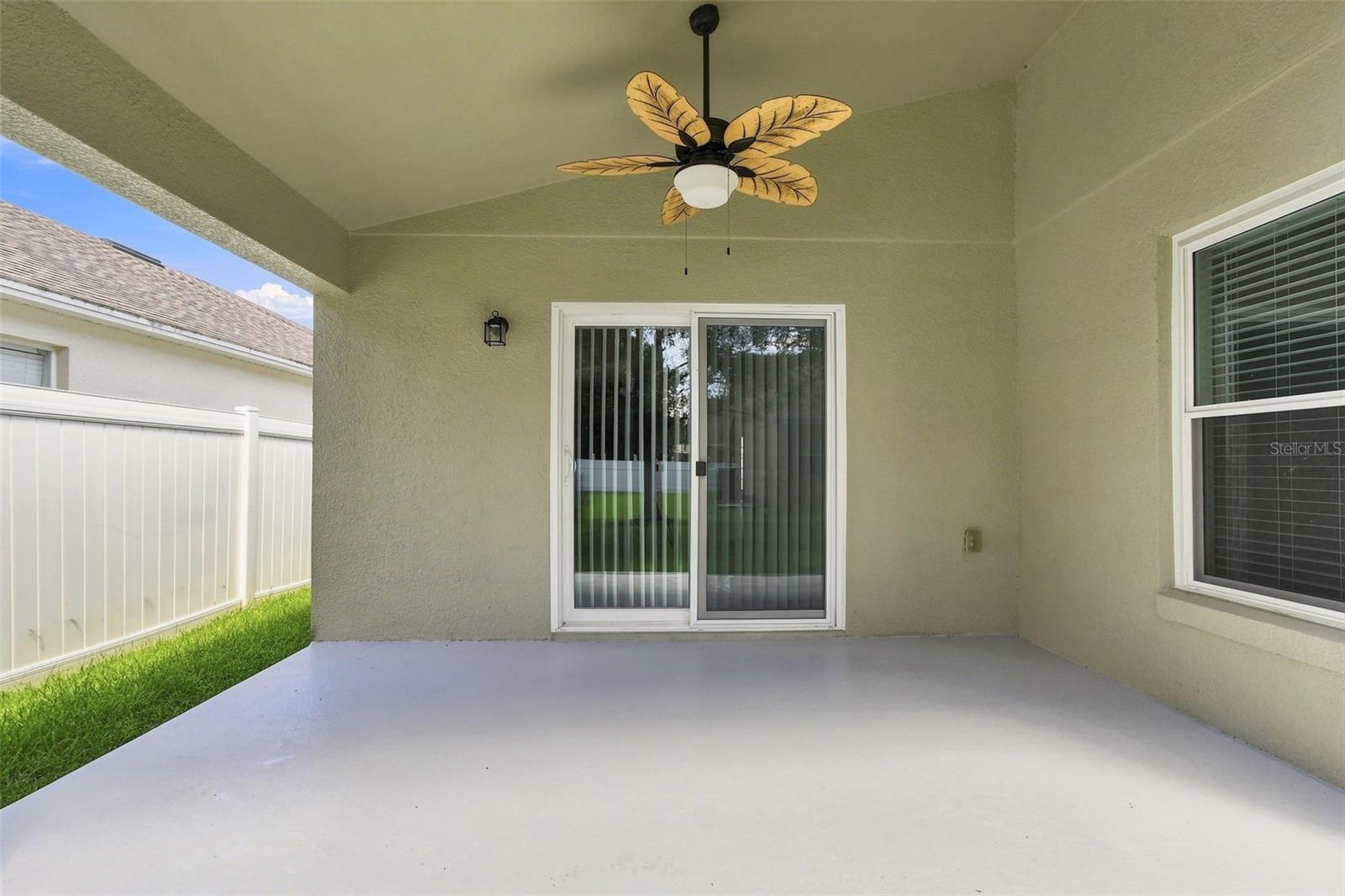 Covered Lanai with Ceiling Fan