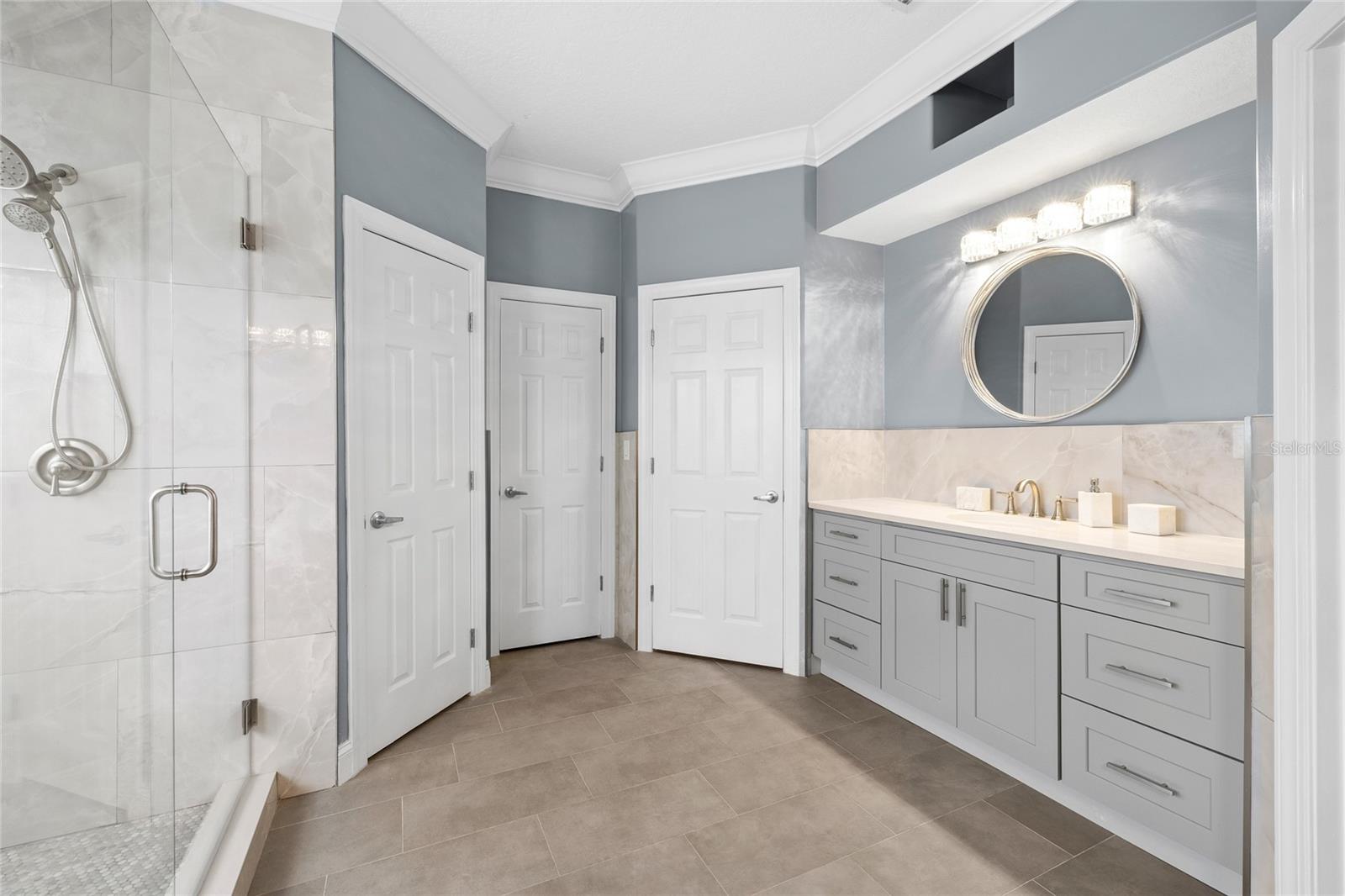 Doors: water closet, linen closet, and walk in closet #2