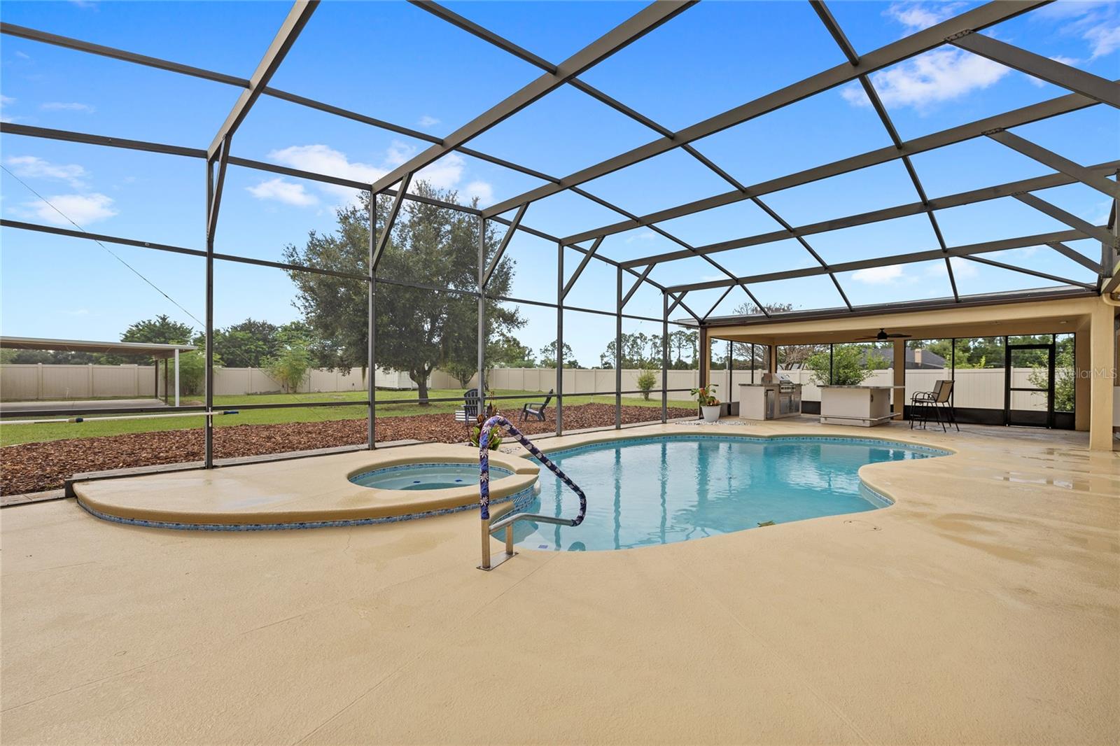 Solar heated pool and spa