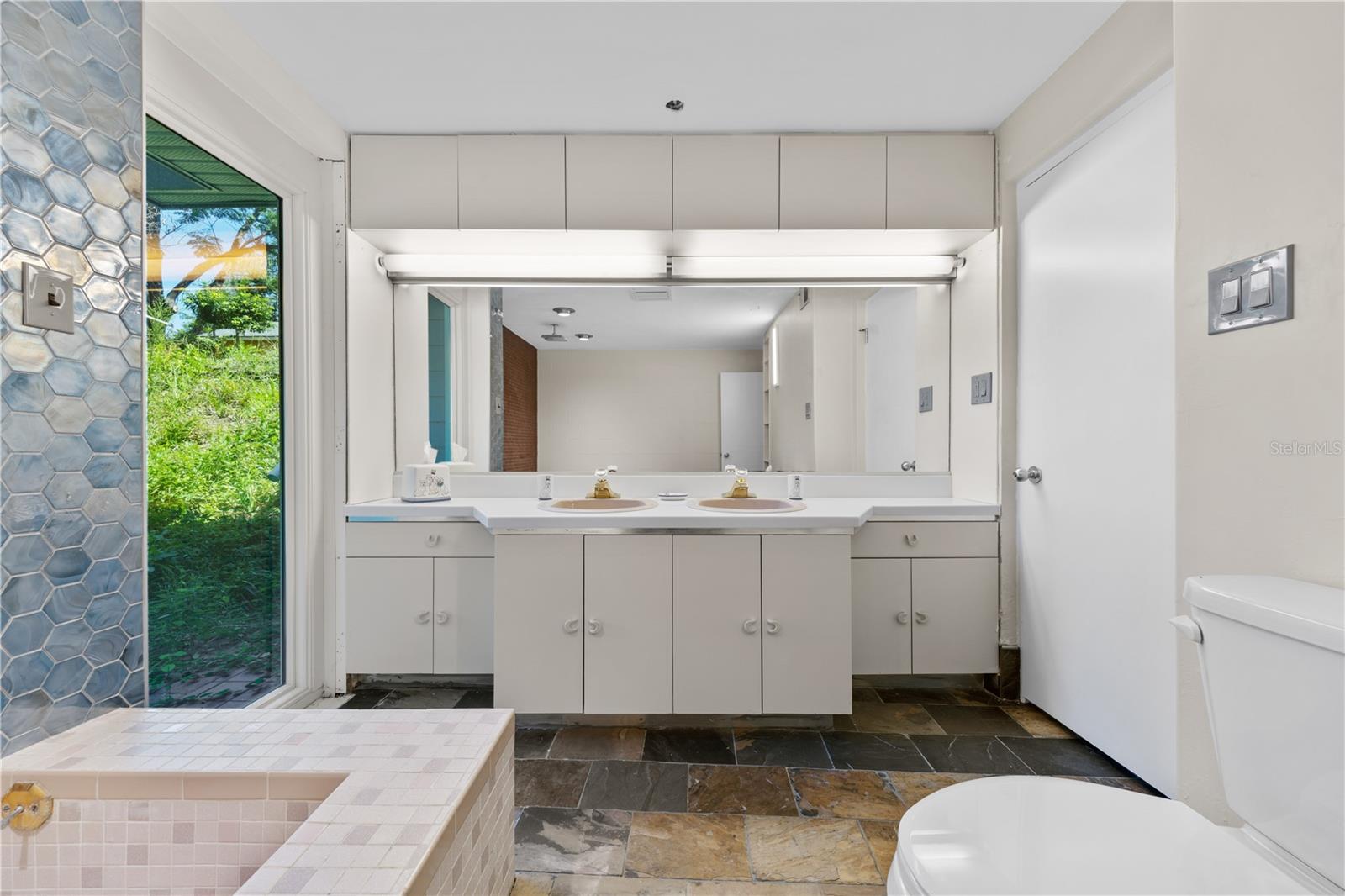 basement vanity.