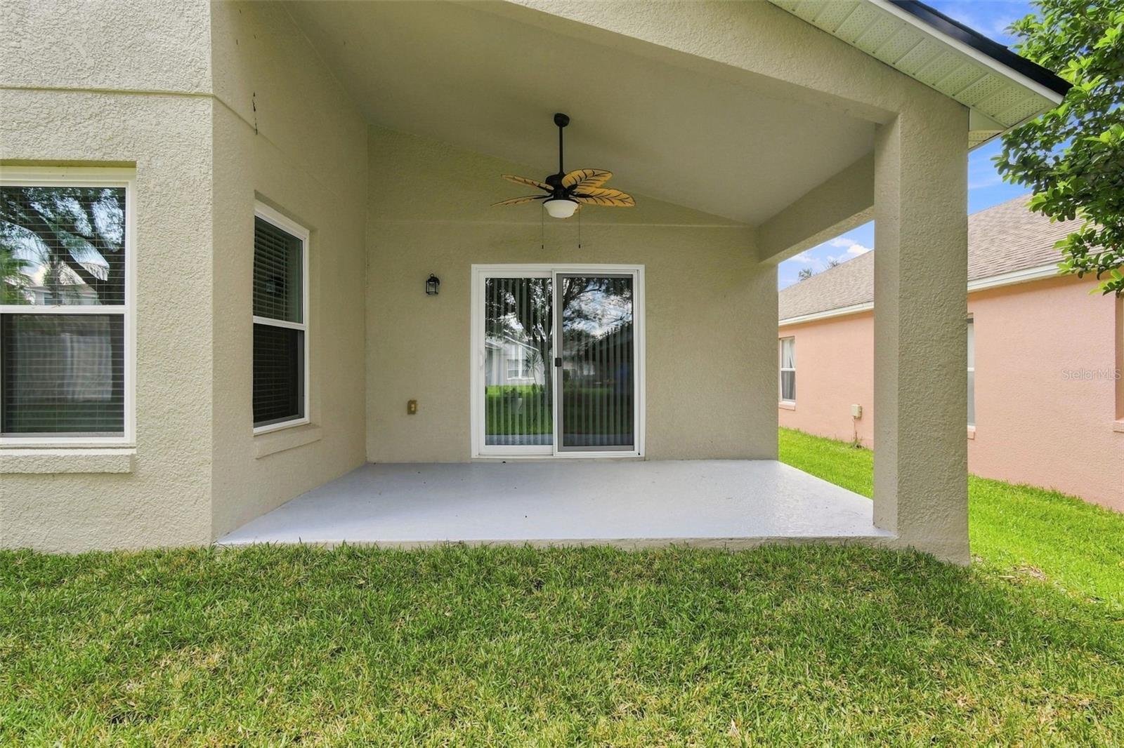 Covered Lanai with Ceiling Fan