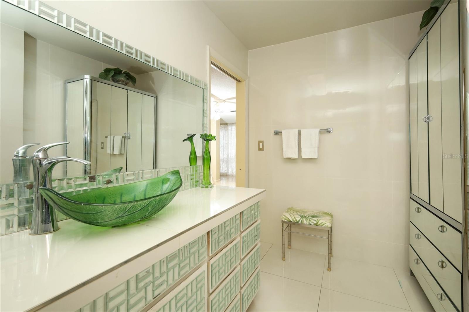 Beautiful custom glass vessel sink