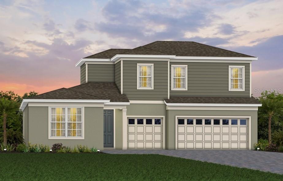 Exterior Design. Artistic rendering for this new construction home. Pictures are for illustrative purposes only. Elevations, colors and options may vary. Exterior Design. Artistic rendering for this new construction home. Pictures are for illustrative purposes only. Elevations, colors and options may vary.