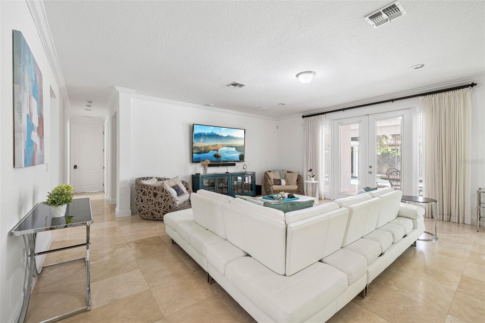Travertine floor