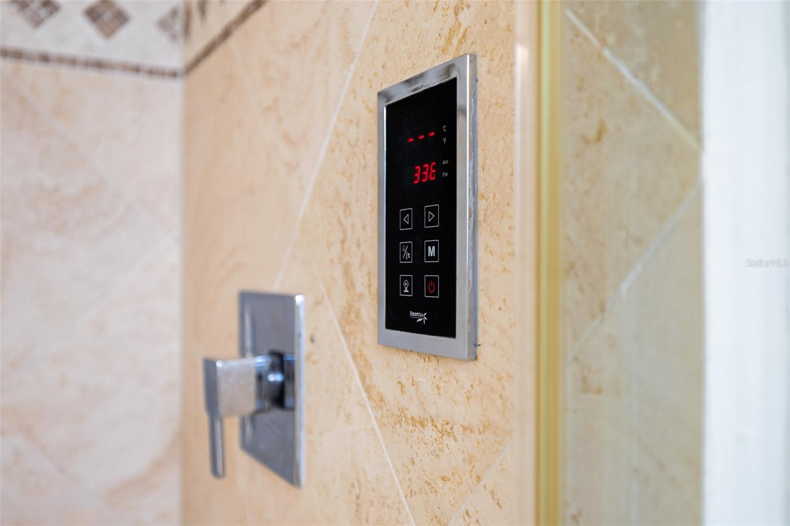 Shower with sauna