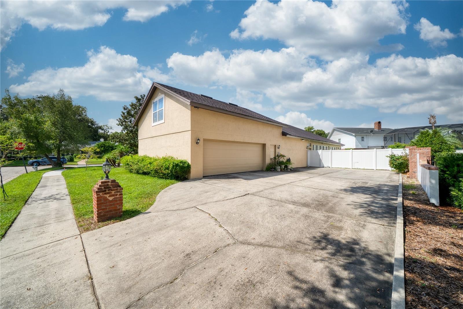 2 car garage plus driveway parking.