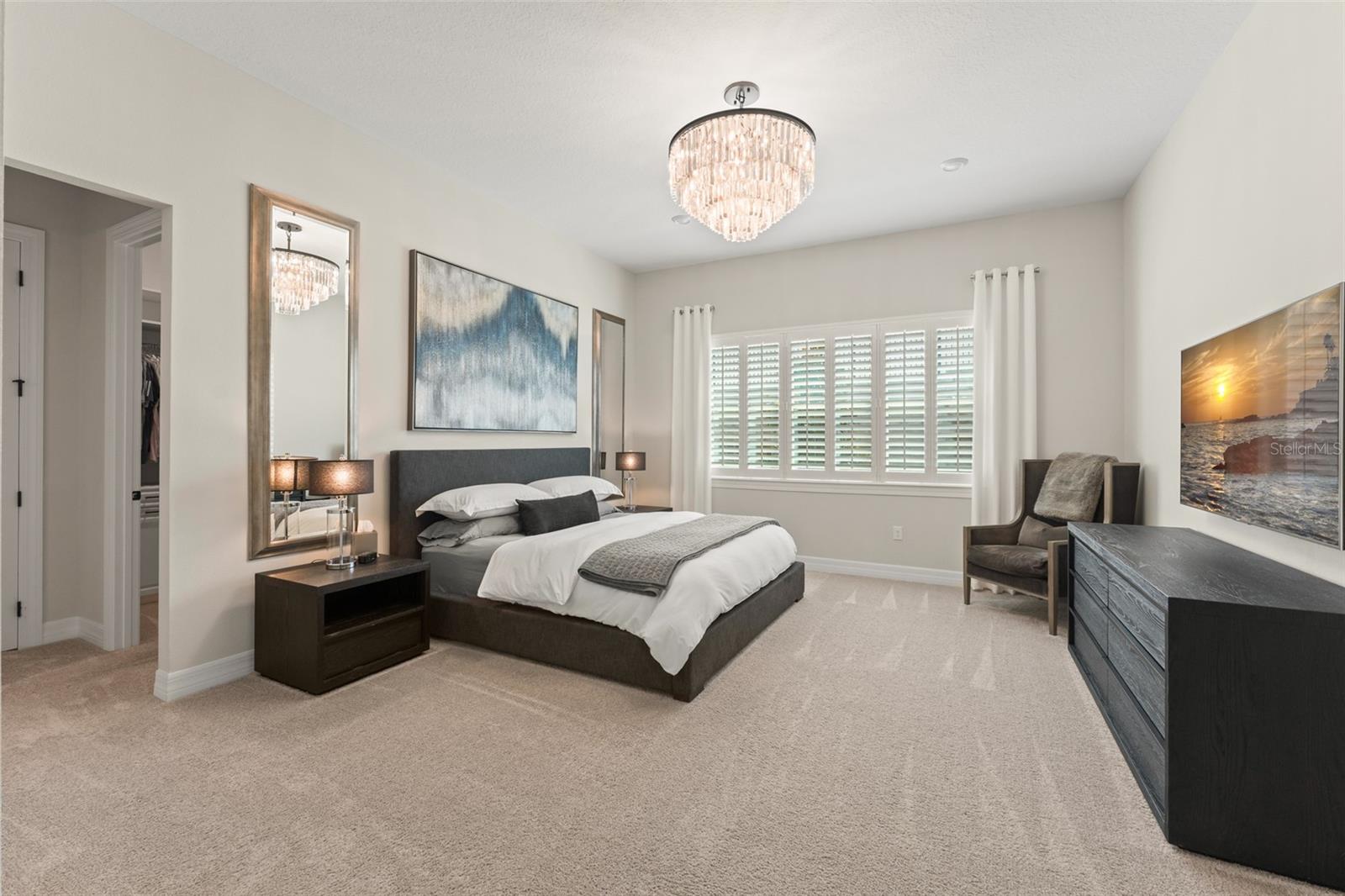 The spacious and peaceful Primary Suite.