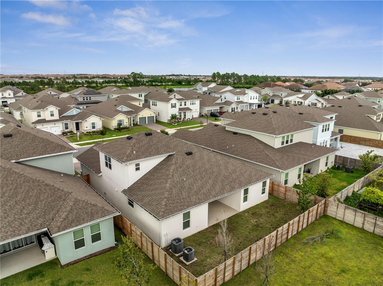 aerial backyard
