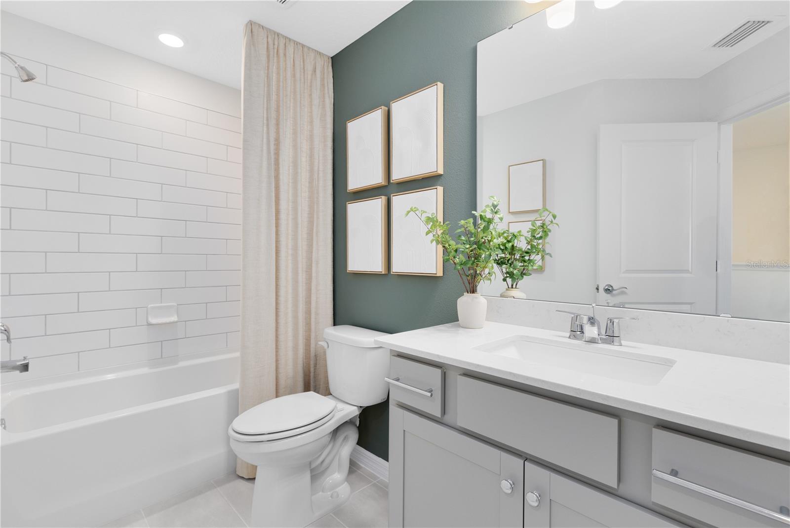 Model Home Design Only. Pictures and furnishings are for illustrative purposes only. Elevations, colors and options may vary. Furniture is for model home staging only.