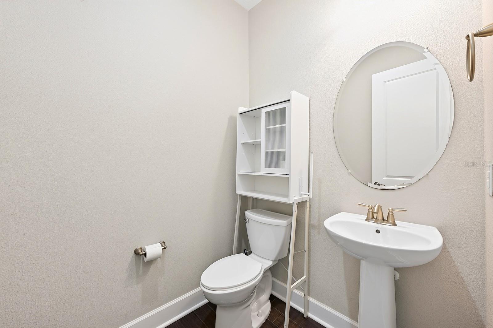 Main floor powder room for guests.