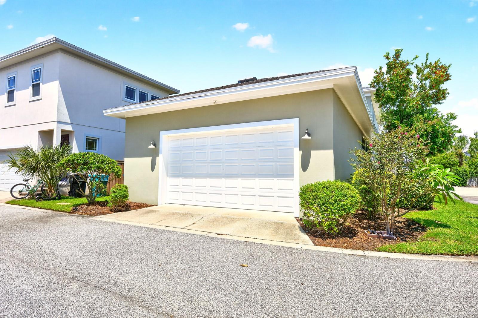 2-car rear facing garage.