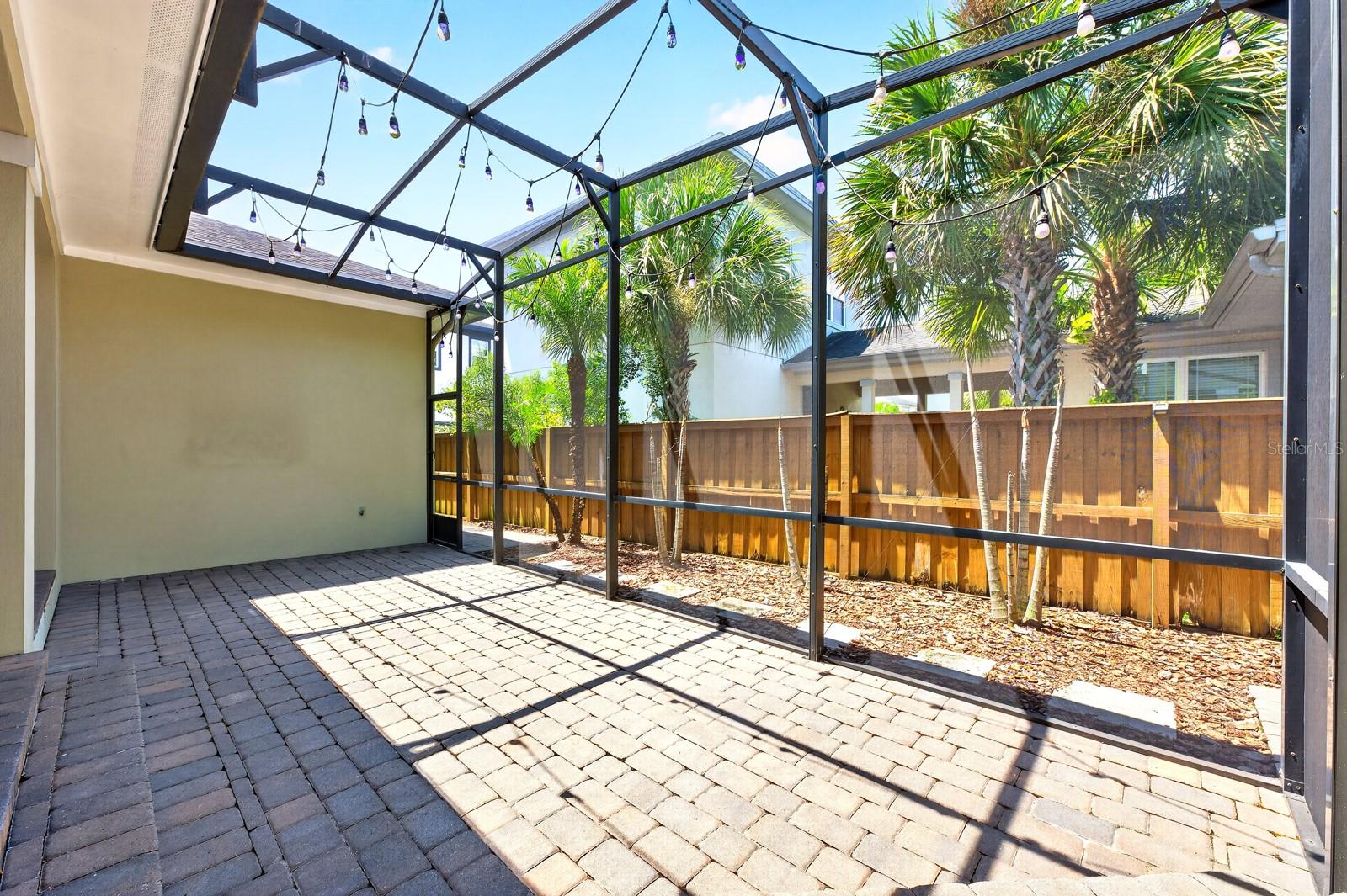 Extended screened lanai.
