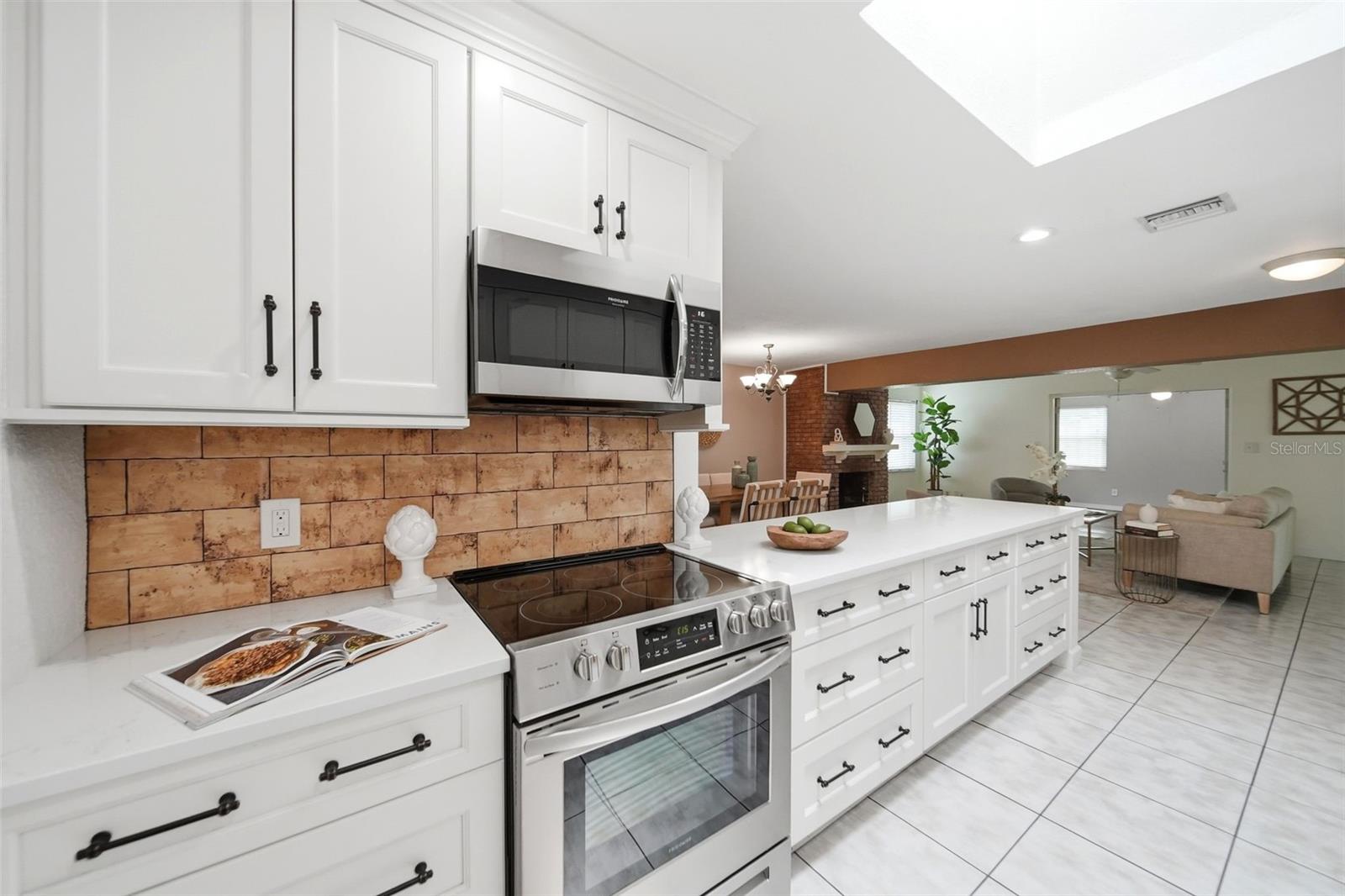 Open kitchen concept.