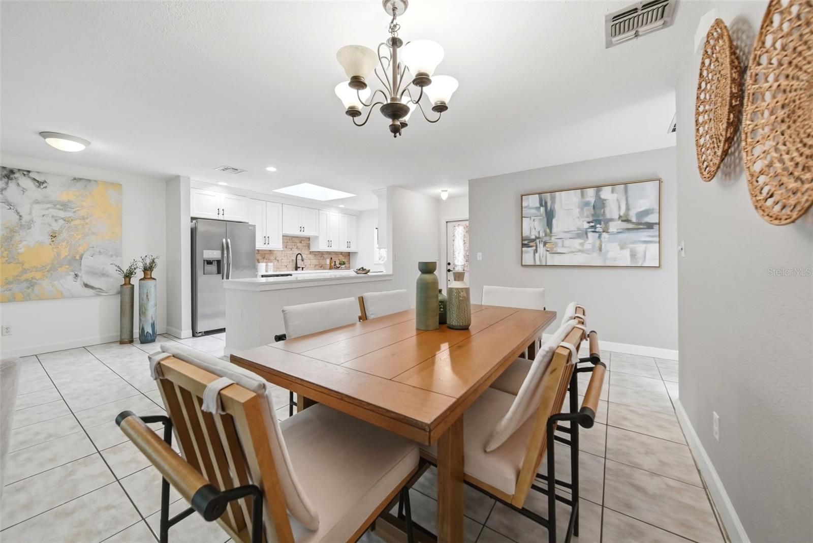 Open concept formal dining room.