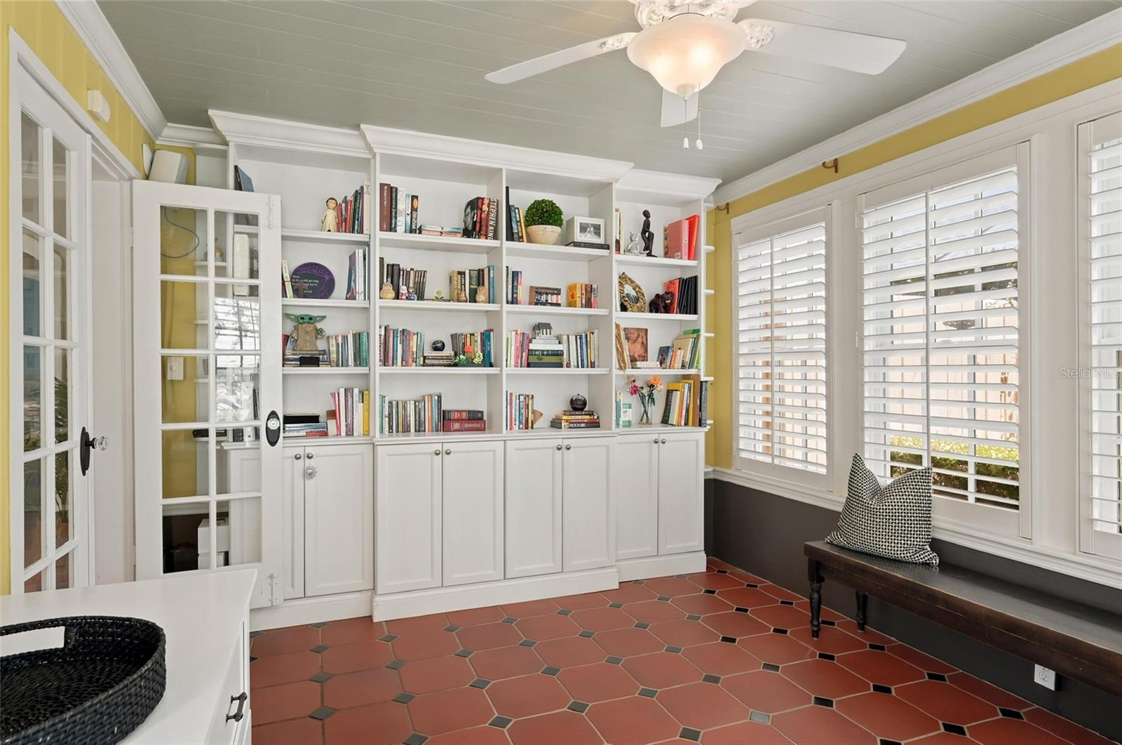 Office / Music Room with Custom Built-Ins