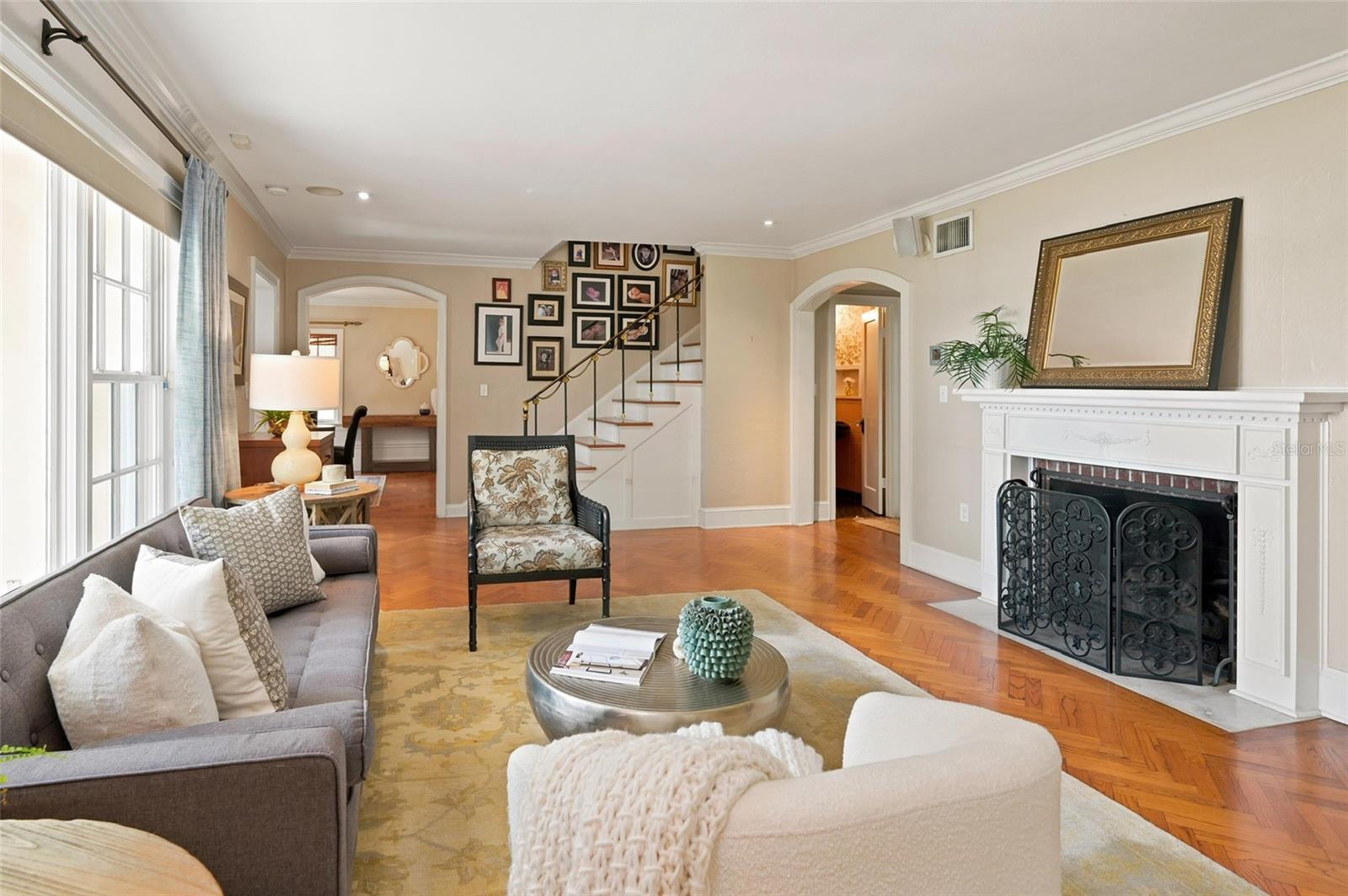 Formal Living Room with Fireplace