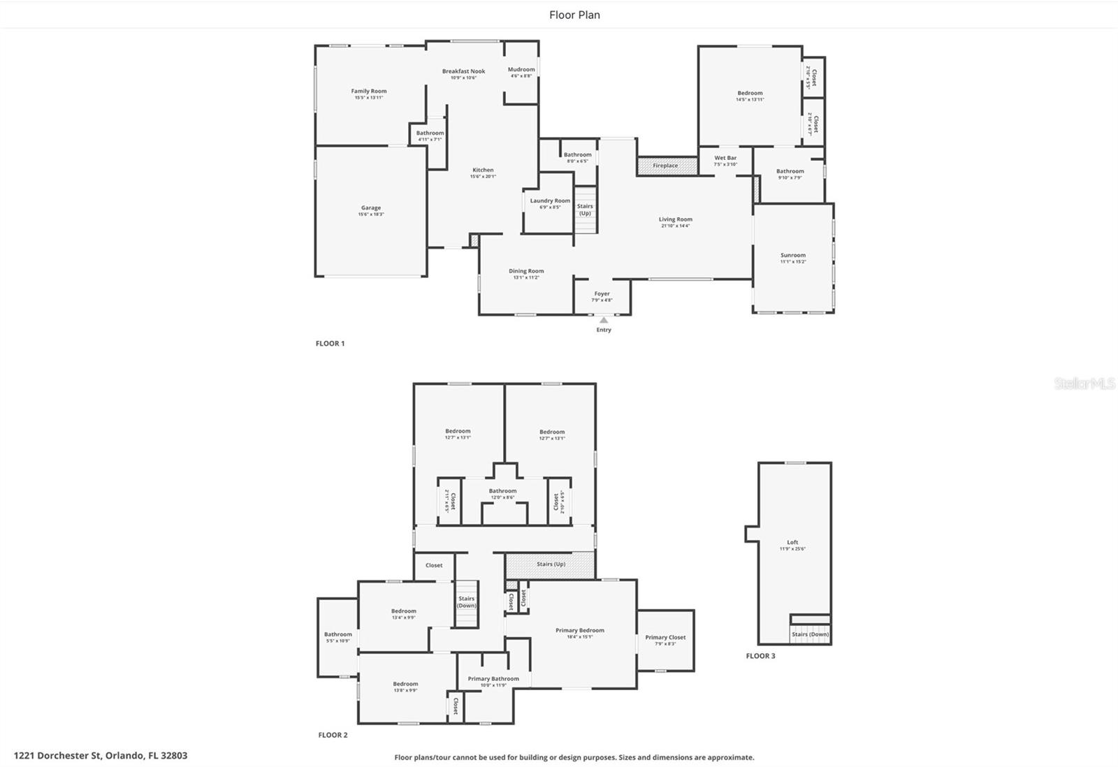 Floor Plan  Approximately 3,781 SF of Living Space
