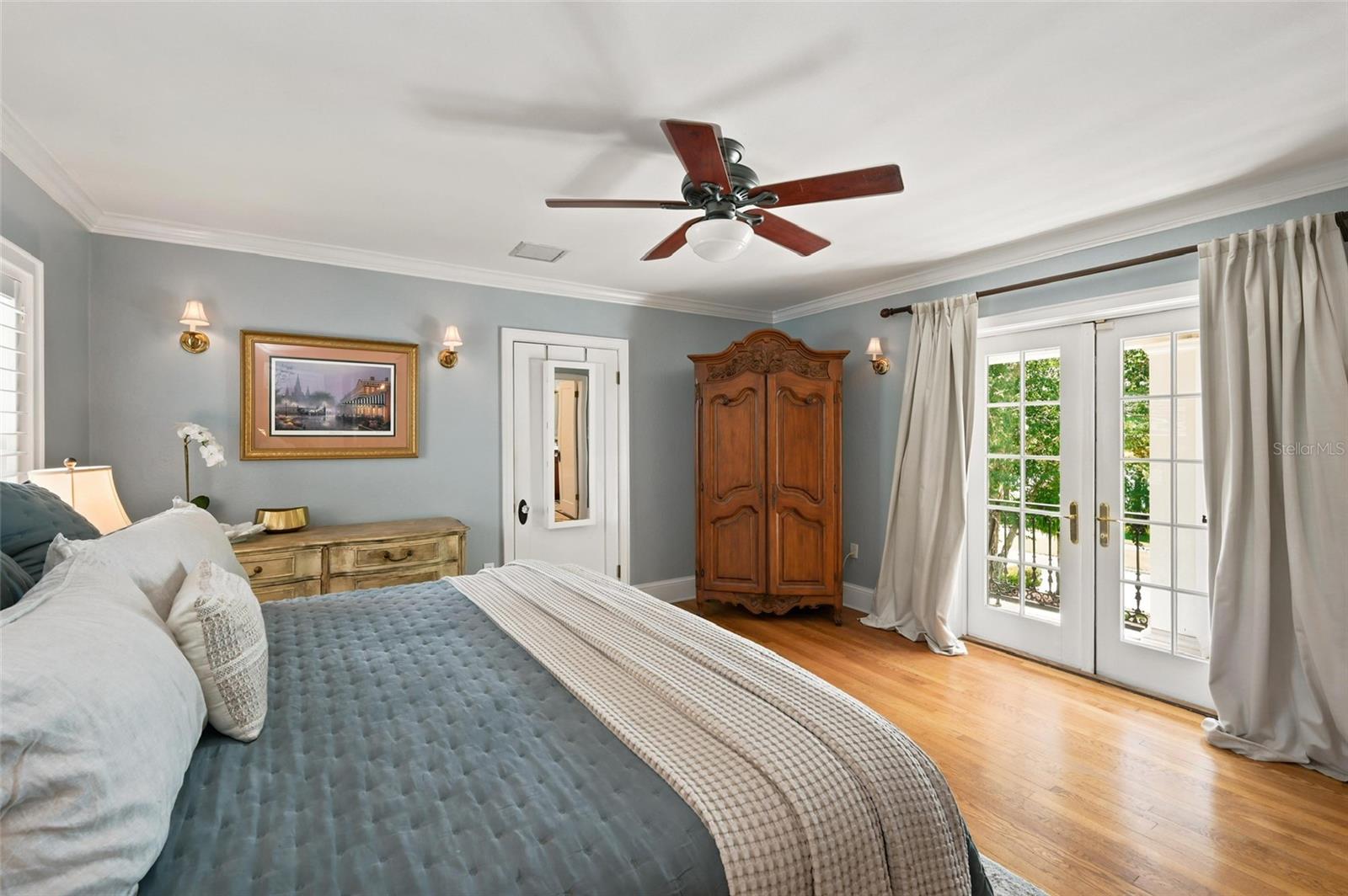 Second-Floor Primary Suite with French Doors to Private Balcony