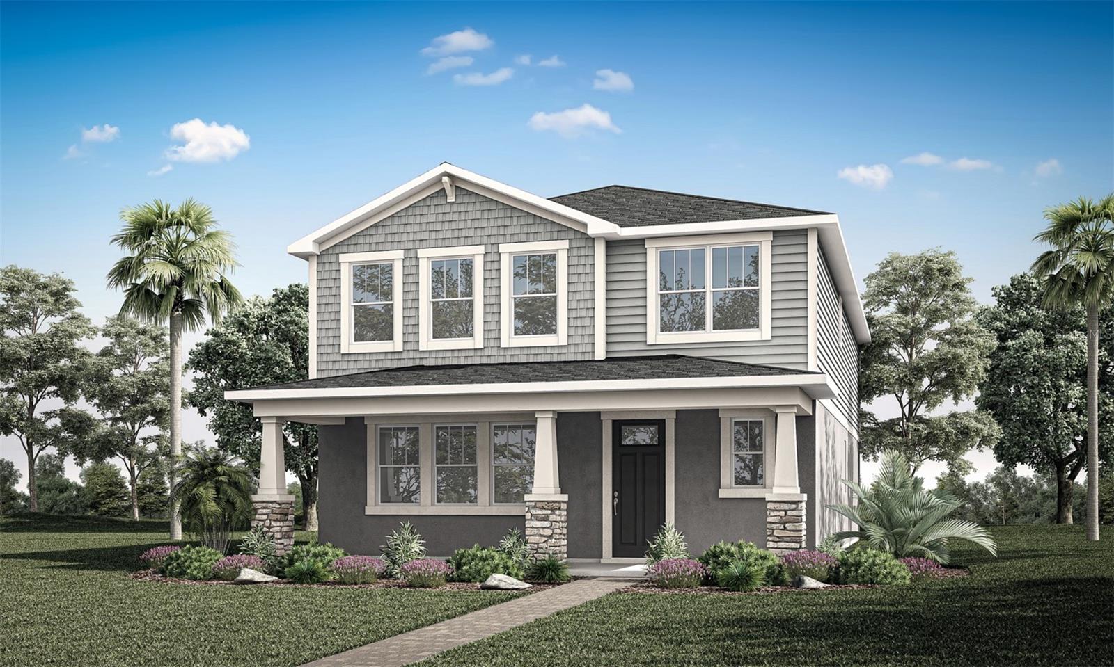 Meridian Parks - Talquin Floorplan - Craftsman Elevation - Architect's Rendering Meridian Parks - Talquin Floorplan - Craftsman Elevation - Architect's Rendering