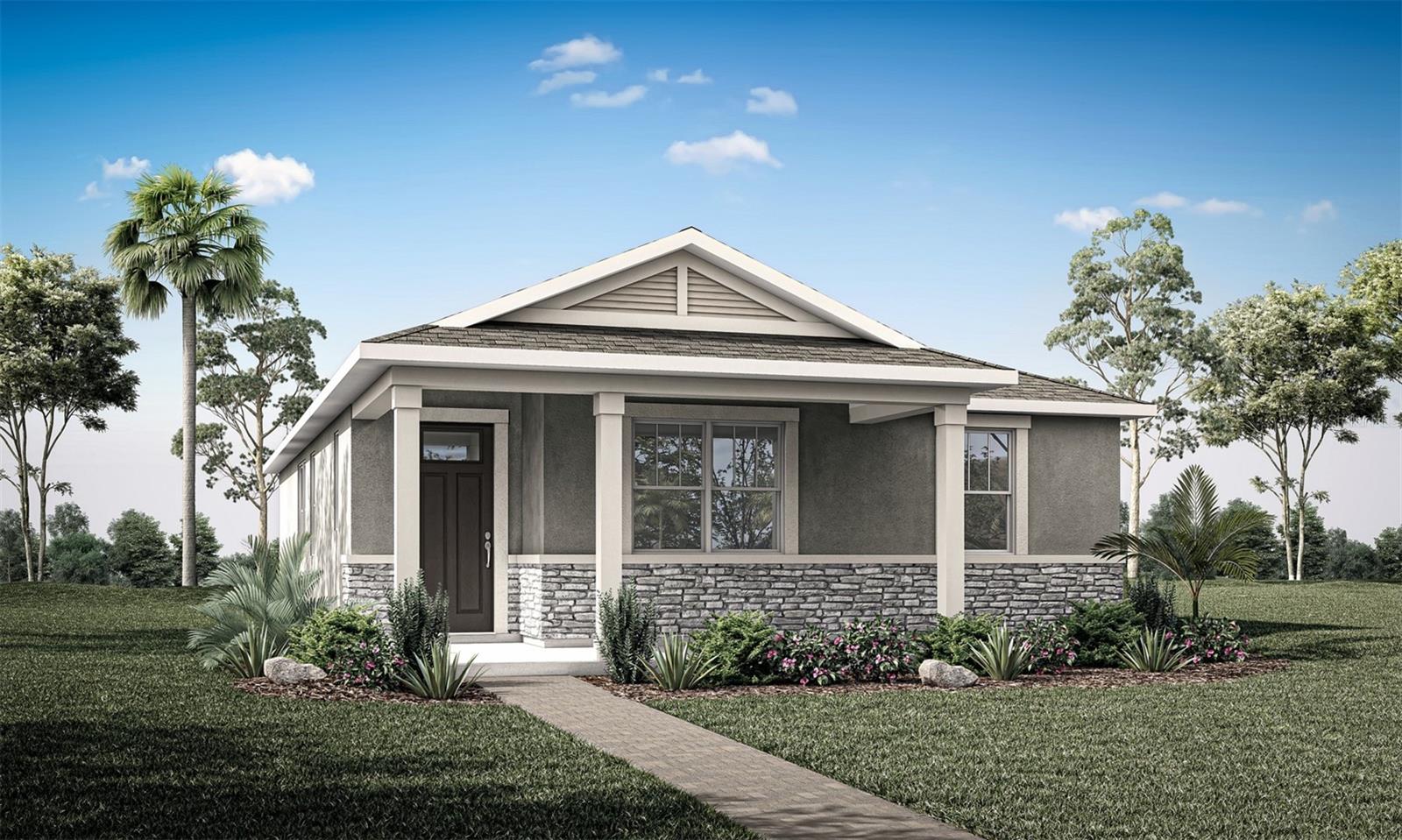 Meridian Parks - Alafia Floorplan - Coastal Elevation - Architect's Rendering